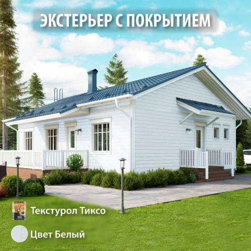 картинка Текстурол ТИКСО Белый 3л деревозащитное средство от магазина Пиломатериал Воткинск