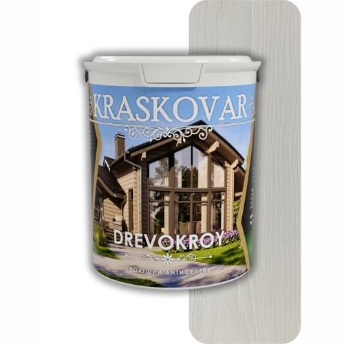 картинка Красковар Антисептик кроющий 0,9л (RAL 9003 сигнальный белый) от магазина Пиломатериал Воткинск