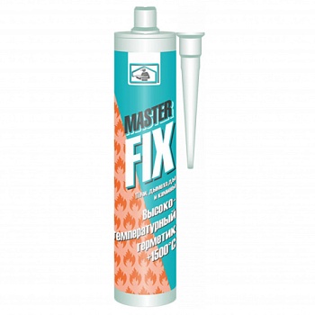 картинка Герметик для печей и каминов +1500°C черный Masterfix 290мл от магазина Пиломатериал Воткинск