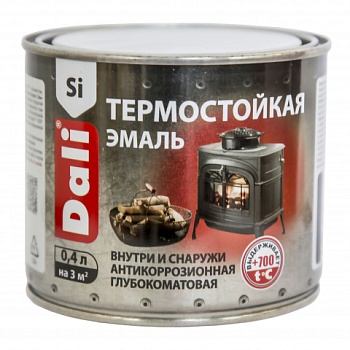 картинка Эмаль термостойкая Dali Серебро 0.4л от магазина Пиломатериал Воткинск