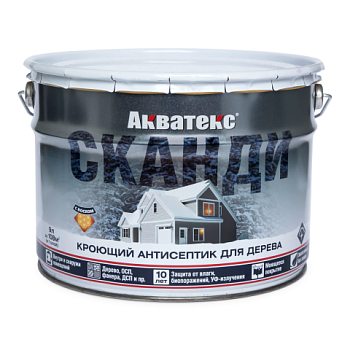 картинка Кроющий антисептик Акватекс Сканди Айсберг 9л от магазина Пиломатериал Воткинск