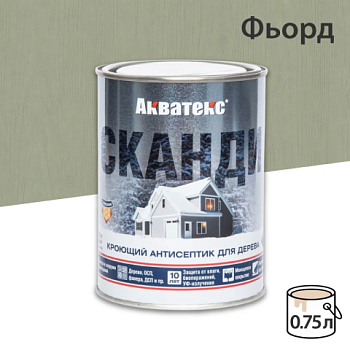 картинка Кроющий антисептик Акватекс Сканди Фьорд 0.75л от магазина Пиломатериал Воткинск