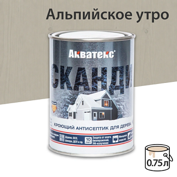 картинка Кроющий антисептик Акватекс Сканди Альпийское утро 0.75л от магазина Пиломатериал Воткинск