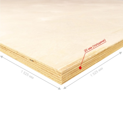 картинка Фанера ФСН ТУ 20*1525*1525мм от магазина Пиломатериал Воткинск