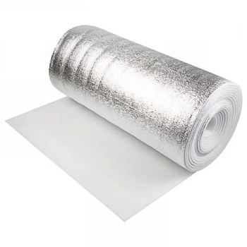 картинка Утеплитель НПЭ фольгированный 10мм рулон 1*5мм (S5м²) от магазина Пиломатериал Воткинск