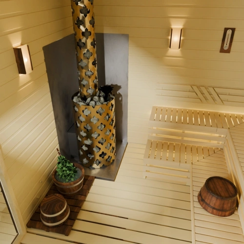 картинка Печь банная Арабеска inox Люмина, черная бронза, (камни 107кг/до 18м³) от магазина Пиломатериал Воткинск