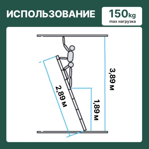 картинка Лестница односекционная Новая высота серия NV100 11ст 2,9м 1210111 от магазина Пиломатериал Воткинск