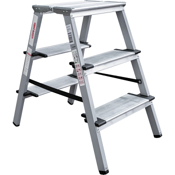 картинка Стремянка двухсторонняя алюминиевая Новая Высота 2*3 ступени 1147203 от магазина Пиломатериал Воткинск