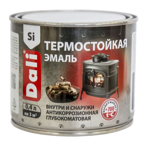 картинка Эмаль термостойкая Dali Серебро 0.4л от магазина Пиломатериал Воткинск