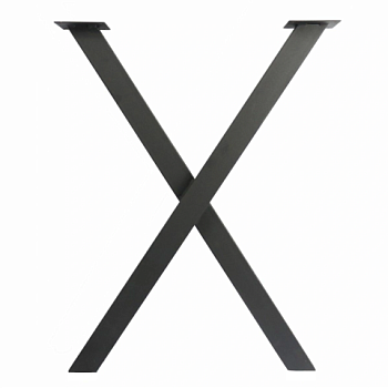 картинка Подстолье X-образное металлическое черное RAL 9005 от магазина Пиломатериал Воткинск