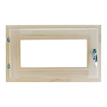 картинка Форточка банная 300*500мм липа (стеклопакет, фурнитура в сборе) от магазина Пиломатериал Воткинск