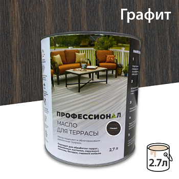 картинка Масло для Террас ПРОФЕССИОНАЛ Графит (НК-82) 2,7л от магазина Пиломатериал Воткинск