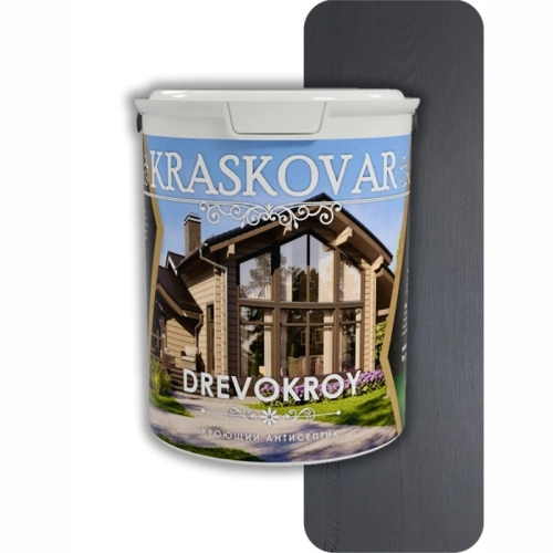 картинка Красковар Антисептик кроющий 0,9л (RAL 7024 графит) от магазина Пиломатериал Воткинск