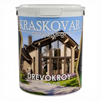 картинка Красковар Антисептик кроющий 0,9л (RAL 1015 слоновая кость) от магазина Пиломатериал Воткинск