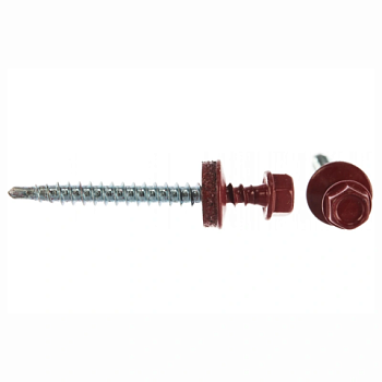 картинка Саморезы кровельные 4,8*50мм RAL 3005 (красное вино) металл/дерево от магазина Пиломатериал Воткинск