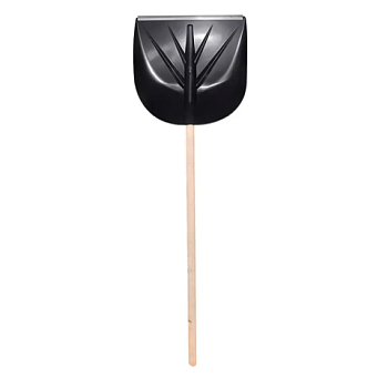 картинка Лопата MIDI Полюс д/снега с деревянным черенком и планкой 420*400мм от магазина Пиломатериал Воткинск