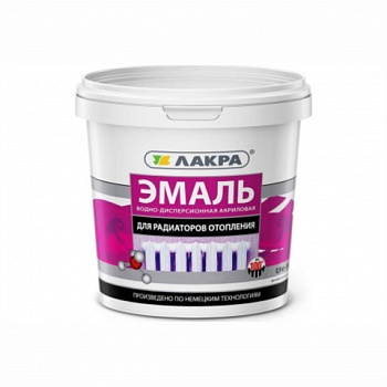 картинка Эмаль для радиаторов белая полуматовая Лакра 0.9кг от магазина Пиломатериал Воткинск