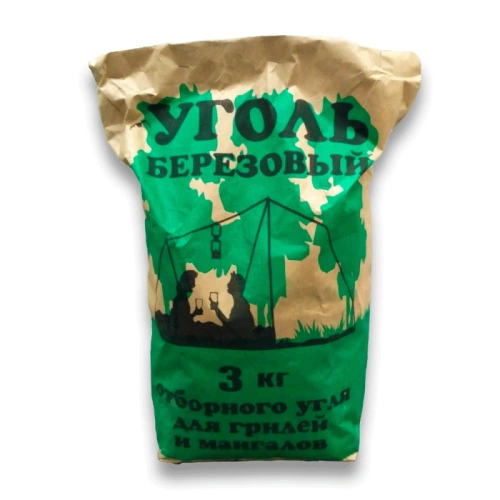 картинка Уголь березовый Отборный 3 кг от магазина Пиломатериал Воткинск