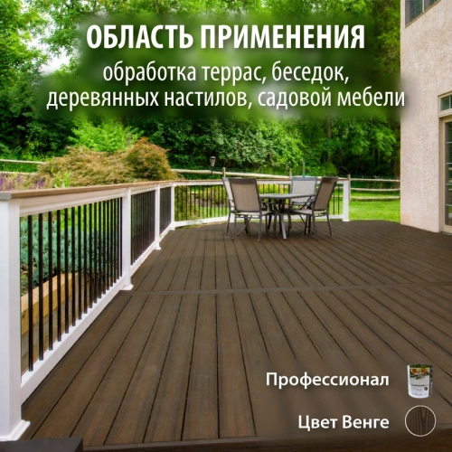 картинка Масло для Террас ПРОФЕССИОНАЛ Венге (НК-88) 0,9л от магазина Пиломатериал Воткинск