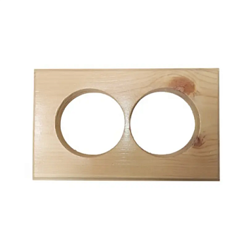 картинка Накладка для розеток под Блок-Хаус 36мм двойная с отверстием 185*113мм от магазина Пиломатериал Воткинск