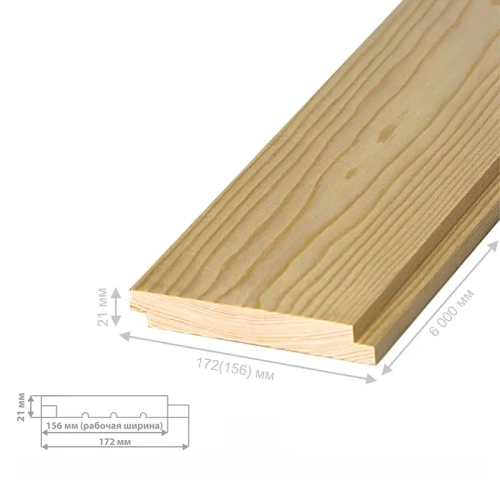 картинка Скандинавская фасадная доска профиль UYS 21*172(156)*6000мм 100% Ель сорт АВ Архангельск от магазина Пиломатериал Воткинск