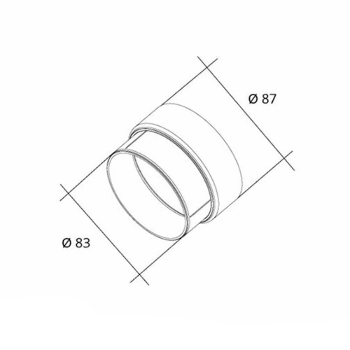 картинка Муфта трубы соединительная ПВХ графит от магазина Пиломатериал Воткинск