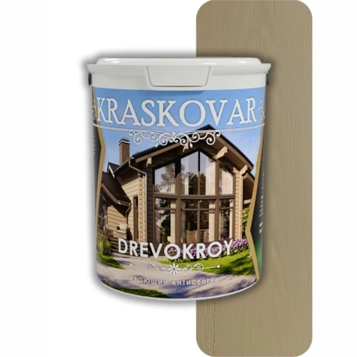 картинка Красковар Антисептик кроющий 2л (RAL 1019 серо-бежевый) от магазина Пиломатериал Воткинск