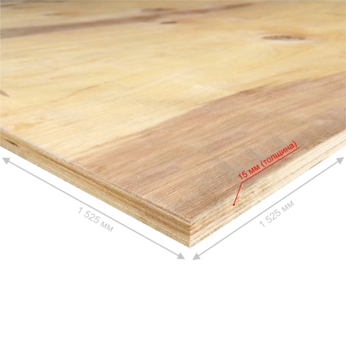 картинка Фанера ФСН ТУ 15*1525*1525мм от магазина Пиломатериал Воткинск