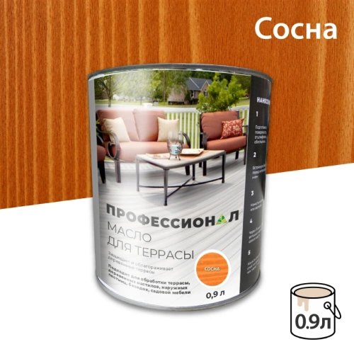 картинка Масло для Террас ПРОФЕССИОНАЛ Сосна (НК-55) 0,9л от магазина Пиломатериал Воткинск