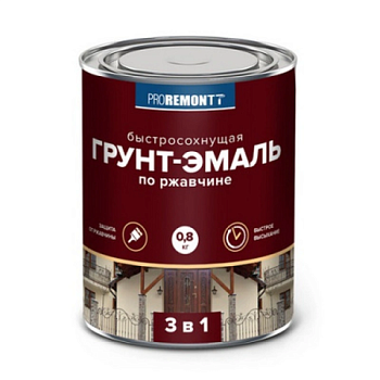 картинка Грунт-эмаль 3в1 быстросохнующая белая матовая Proremontt 0.8кг от магазина Пиломатериал Воткинск