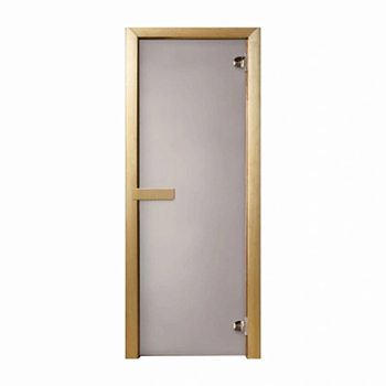 картинка Дверь из стекла белая матовая 690*1890мм (толщина 8мм) хвойная коробка, петли серые от магазина Пиломатериал Воткинск