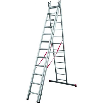 картинка Лестница трехсекционная алюминиевая Новая Высота серия NV100 3х12 ступеней 1230312 от магазина Пиломатериал Воткинск