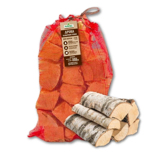 картинка Дрова Березовые 100% СУХИЕ камерной сушки (8кг/мешок) от магазина Пиломатериал Воткинск