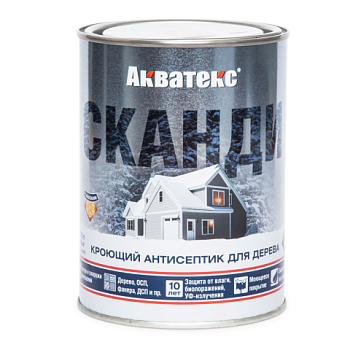 картинка Кроющий антисептик Акватекс Сканди Айсберг 0.75л от магазина Пиломатериал Воткинск
