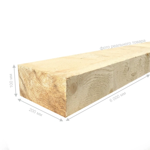 картинка Брус 100*200*6000мм 1-3 сорт (ГОСТ 8486-86) естественной влажности хвойные породы от магазина Пиломатериал Воткинск