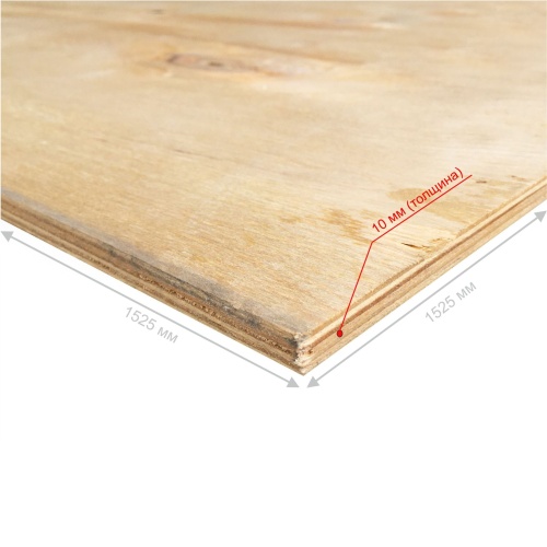 картинка Фанера ФСН ТУ 10*1525*1525мм от магазина Пиломатериал Воткинск