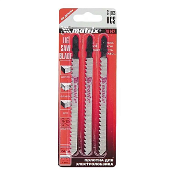 картинка Пилки для лобзика Matrix 75*2,5мм 78141 (3шт/уп) от магазина Пиломатериал Воткинск