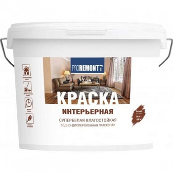картинка ВДАК интерьерная влагостойкая супербелая Proremontt 14кг от магазина Пиломатериал Воткинск