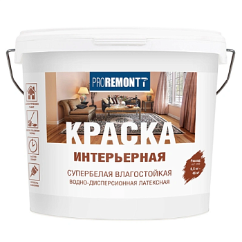 картинка ВДАК интерьерная влагостойкая супербелая Proremontt 6.5кг от магазина Пиломатериал Воткинск